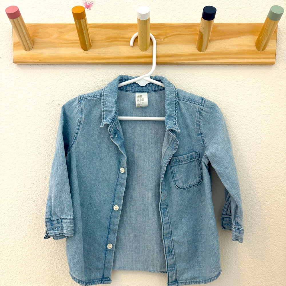 Toddler Denim Button Up